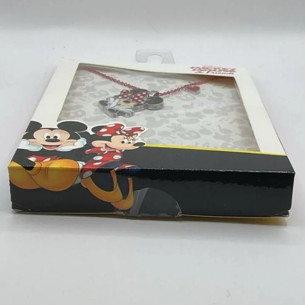 Disney Mickey Mouse & Friends Minnie Mouse Pendant Necklace With Heart Charm